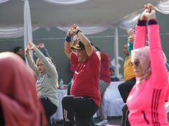 Jelang Pesta Demokrasi, Pj Bupati Senam Bersama Petugas Pemilu