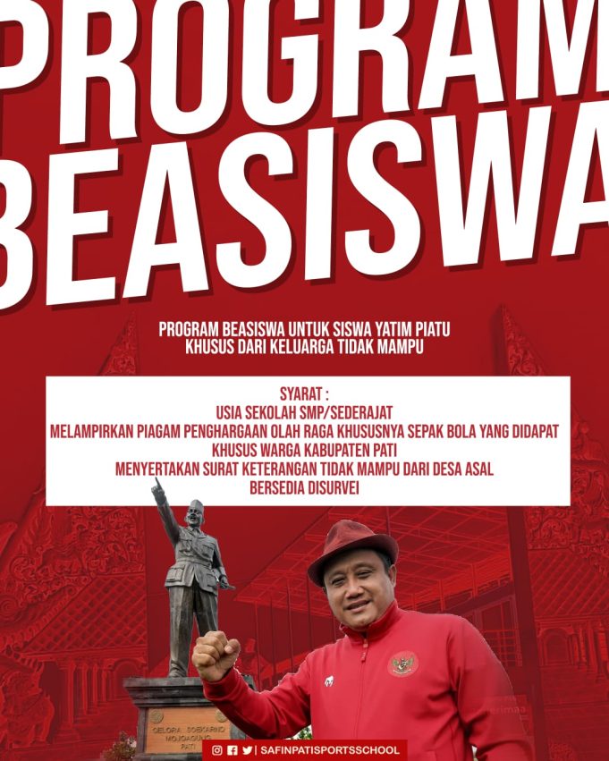 Safin Pati Sports School Membuka Program Beasiswa
