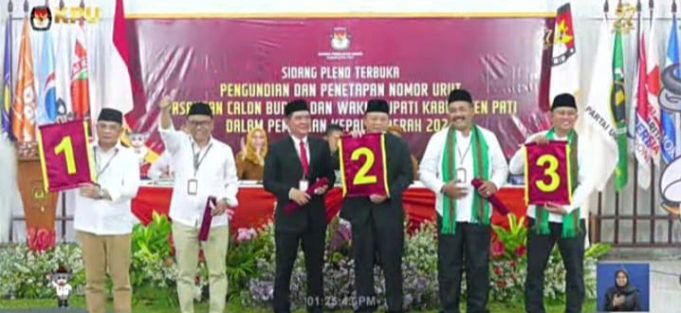 Tentukan Pilihanmu, Tiga Calon Bupati Pati Telah Mendapatkan No Urut