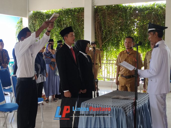 Dua Perangkat Tunjungrejo Dilantik, Kades Minta Adanya peningkatan Pelayanan Didesa