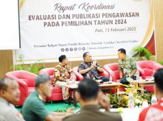 Sekda Pati Hadiri Rakor Evaluasi dan Publikasi Pengawasan Pemilu