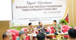 Sekda Pati Hadiri Rakor Evaluasi dan Publikasi Pengawasan Pemilu