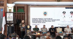 BUPATI HADIRI FORUM KONSULTASI PUBLIK RANWAL RKPD DAN RPJMD KABUPATEN PATI