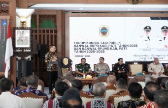 BUPATI HADIRI FORUM KONSULTASI PUBLIK RANWAL RKPD DAN RPJMD KABUPATEN PATI
