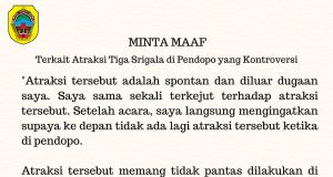 Trio Srigala Atraksi di Pendopo, Sudewo Minta Maaf
