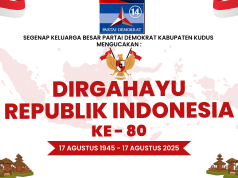 DPC PARTAI DEMOKRAT KAB.KUDUS MENGUCAPKAN DIRGAHAYU REPUBLIK INDONESIA KE-80