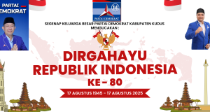 DPC PARTAI DEMOKRAT KAB.KUDUS MENGUCAPKAN DIRGAHAYU REPUBLIK INDONESIA KE-80
