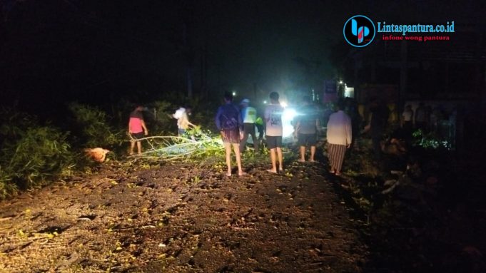 Polsek Jaken Gerak Cepat Evakuasi Pohon Tumbang di Jalur Jaken–Jakenan