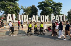 Keramaian CFD Pati Tak Luput dari Pengawasan, Polisi Berpatroli Sejak Pagi Hari