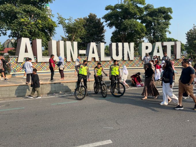 Keramaian CFD Pati Tak Luput dari Pengawasan, Polisi Berpatroli Sejak Pagi Hari