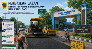 Jalan Depan Terminal Pati Ditarget Rampung Pertengahan Juli 2026