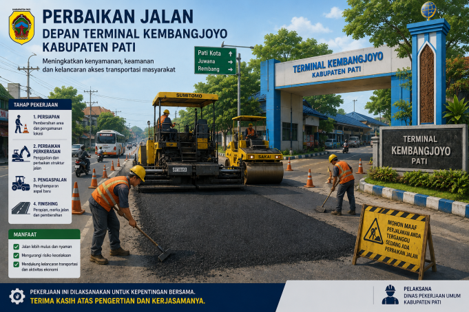 Jalan Depan Terminal Pati Ditarget Rampung Pertengahan Juli 2026