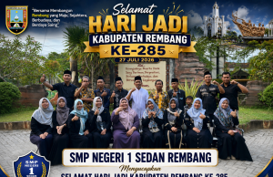 Ucapan selamat Hari Jadi Kabupaten Rembang ke 285