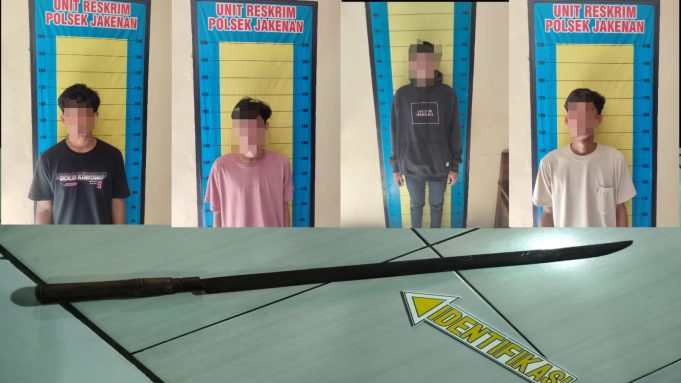 Ngamuk Tengah Malam, Empat Pemuda Perusak Warung Kopi di Jakenan Dibekuk Polisi