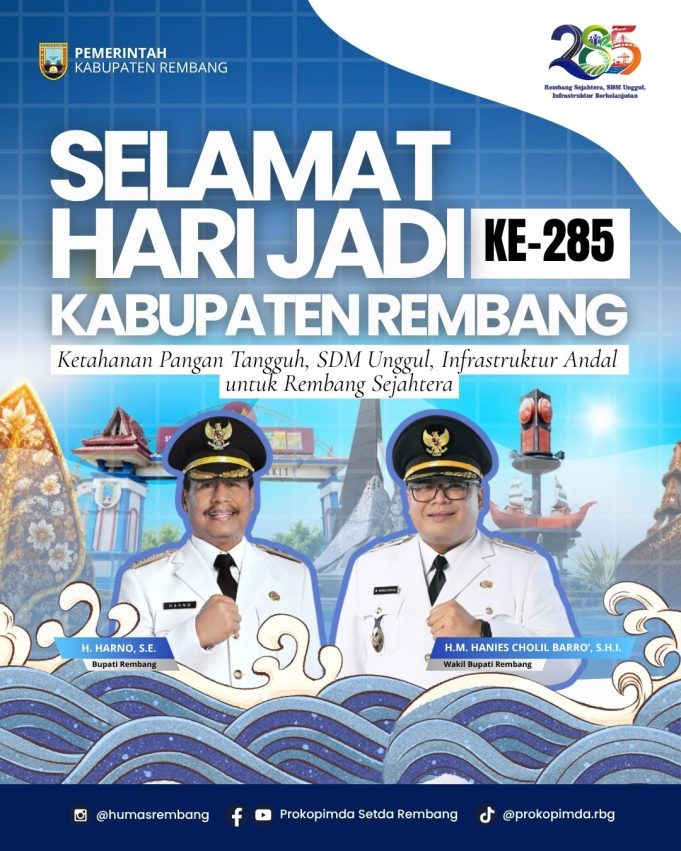 Ribuan Warga Padati Alun-alun, Rembang Rayakan HUT ke-285 dengan Semangat Ketahanan Pangan