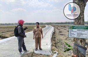 Jalan Pertanian Grogolsari Diperlebar, Dibiayai Bankab Rp100 Juta