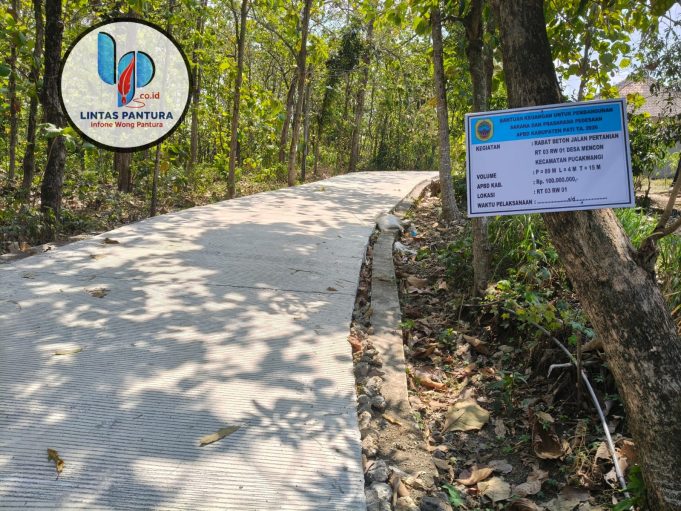 Pekerjaan Rabat Beton Jalan Pertanian Desa Mencon Rampung