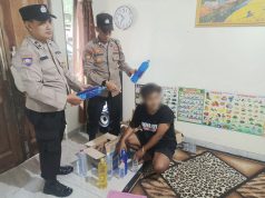 Empat puluh Botol Miras Disikat Polisi di Dawe Kudus, Dua Penjual Diamankan