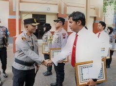 Polres Kudus Beri Penghargaan kepada Puluhan Personel dan Mitra Polri